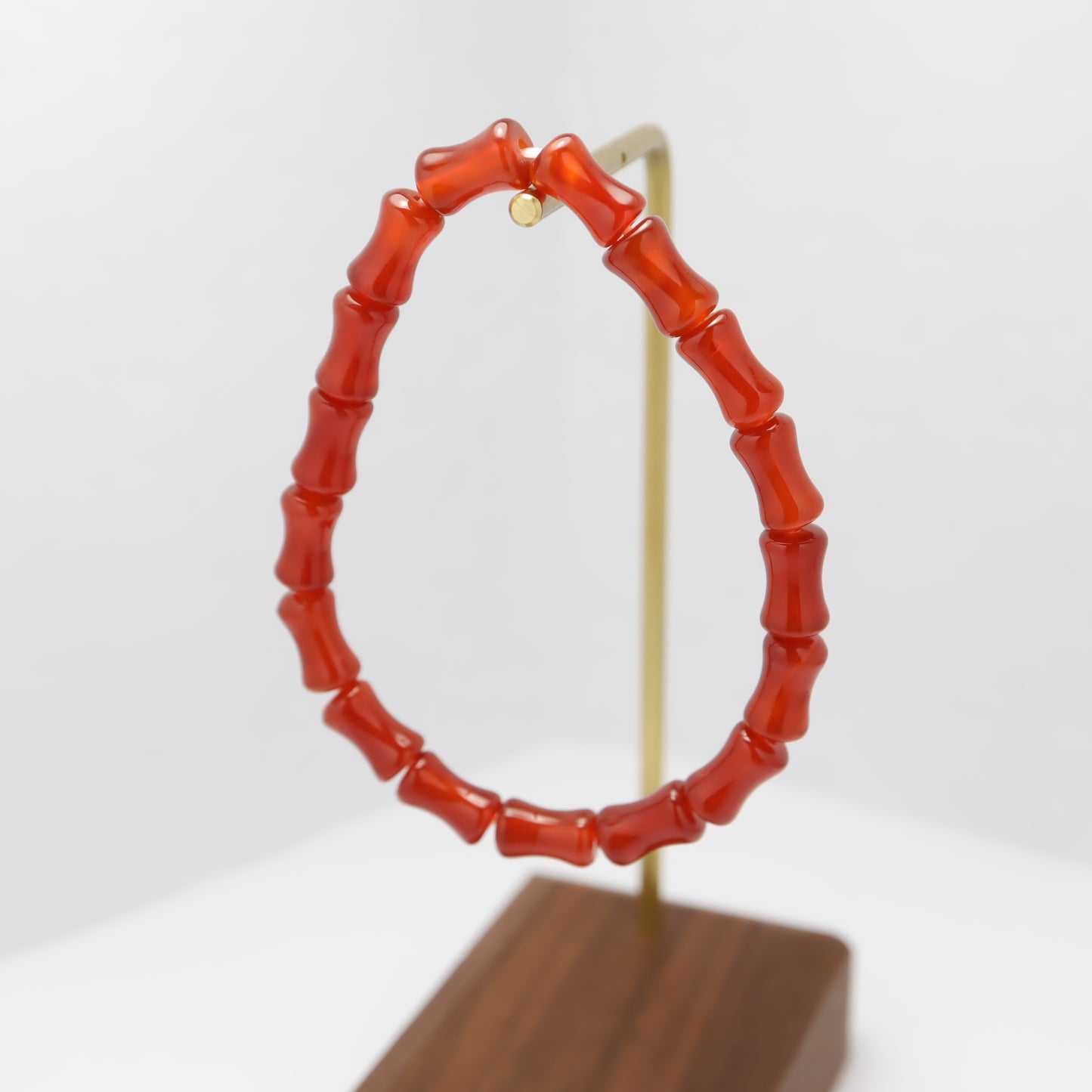 Fortune Bamboo - Red Agate Bamboo Bracelet