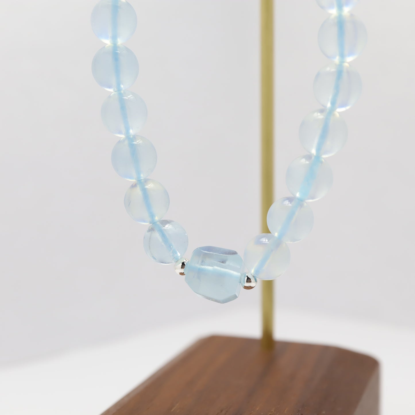 Ocean Blue Cube Aquamarine Bracelet