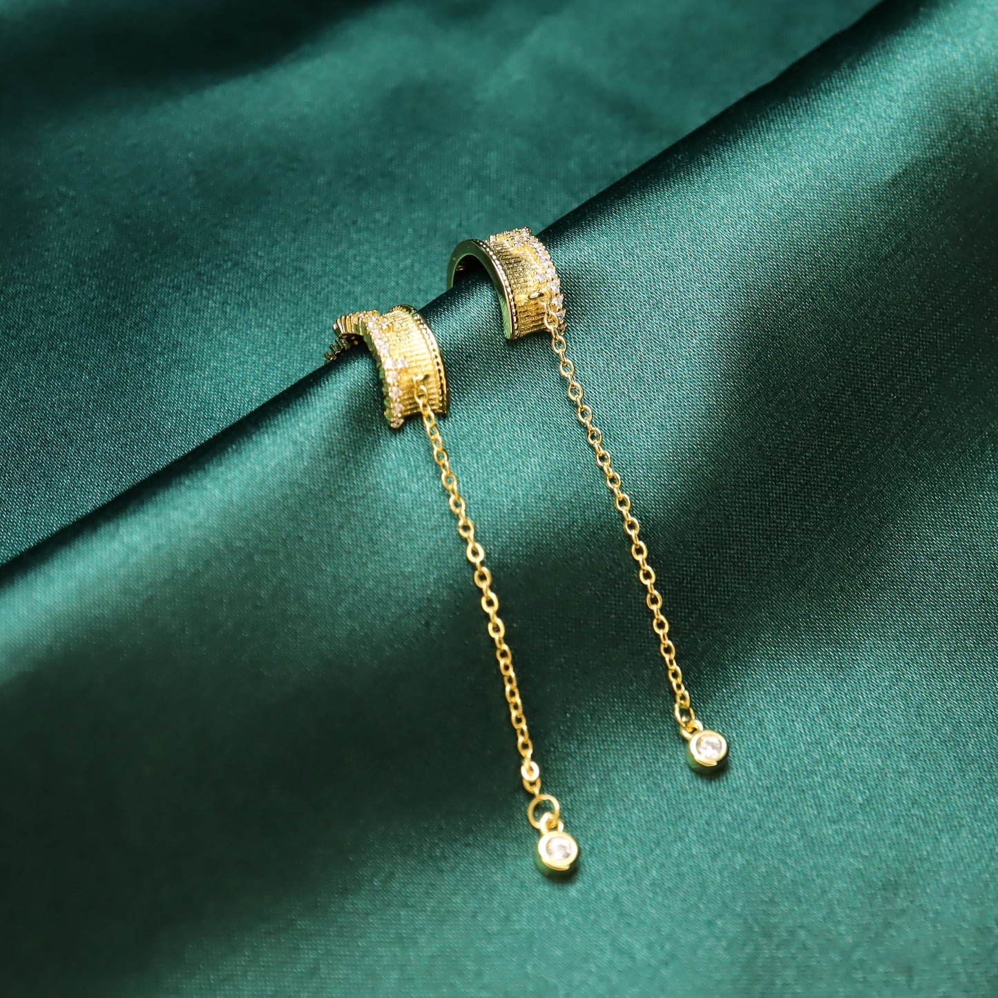 Starry Crown - 18K Gold Plated S925 Sterling Silver Vintage Tassel Earrings