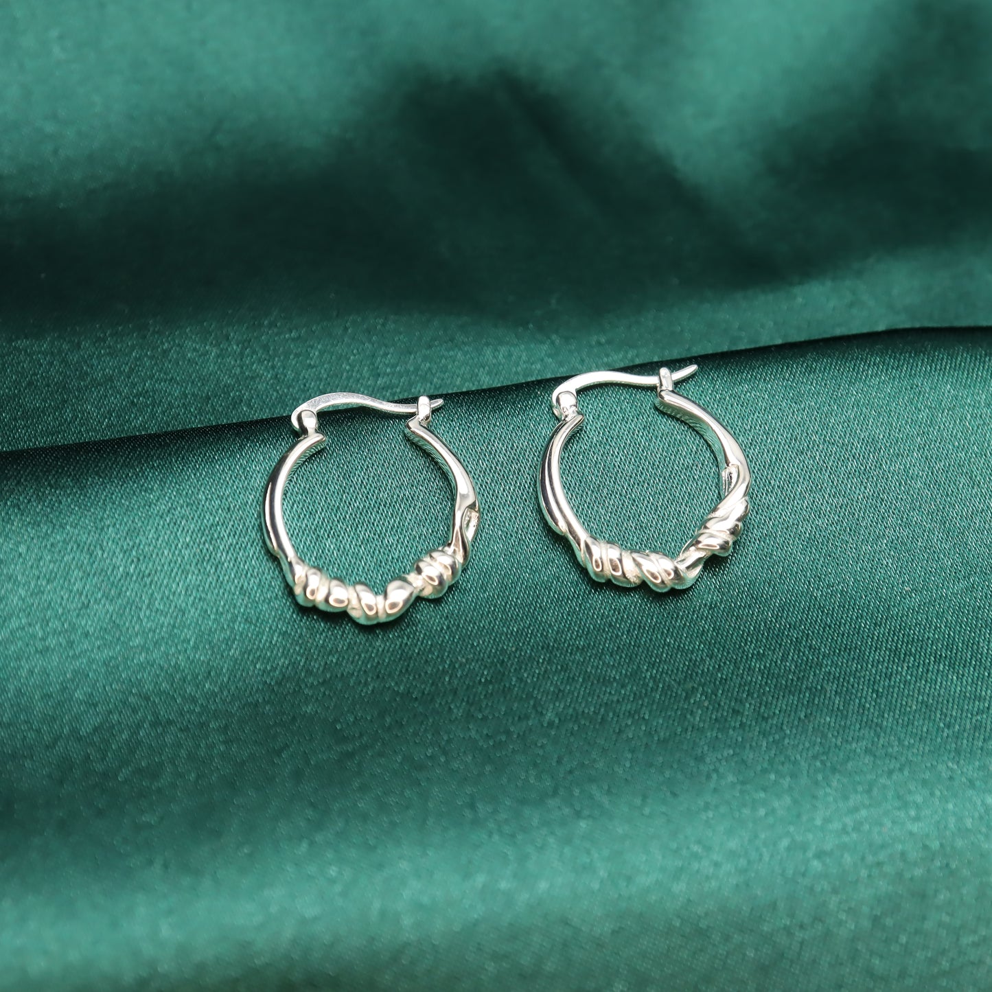 Rope Of Love - Elegant S925 Sterling Silver Hoop Earrings