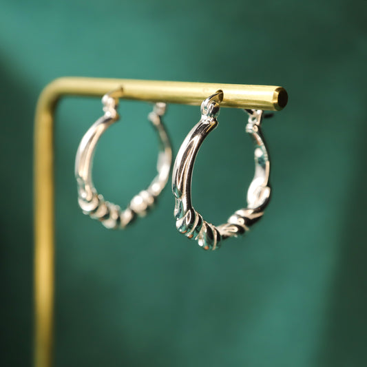 Rope Of Love - Elegant S925 Sterling Silver Hoop Earrings