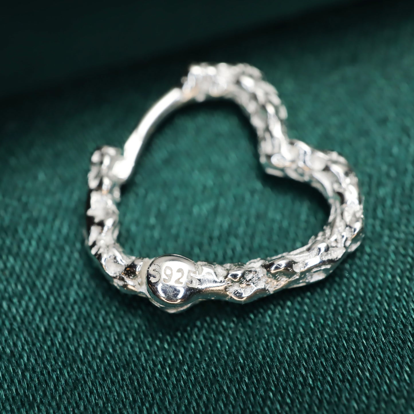 Fiery Love - S925 Sterling Silver Heart Shape Hoop Earrings (Color: Silver)