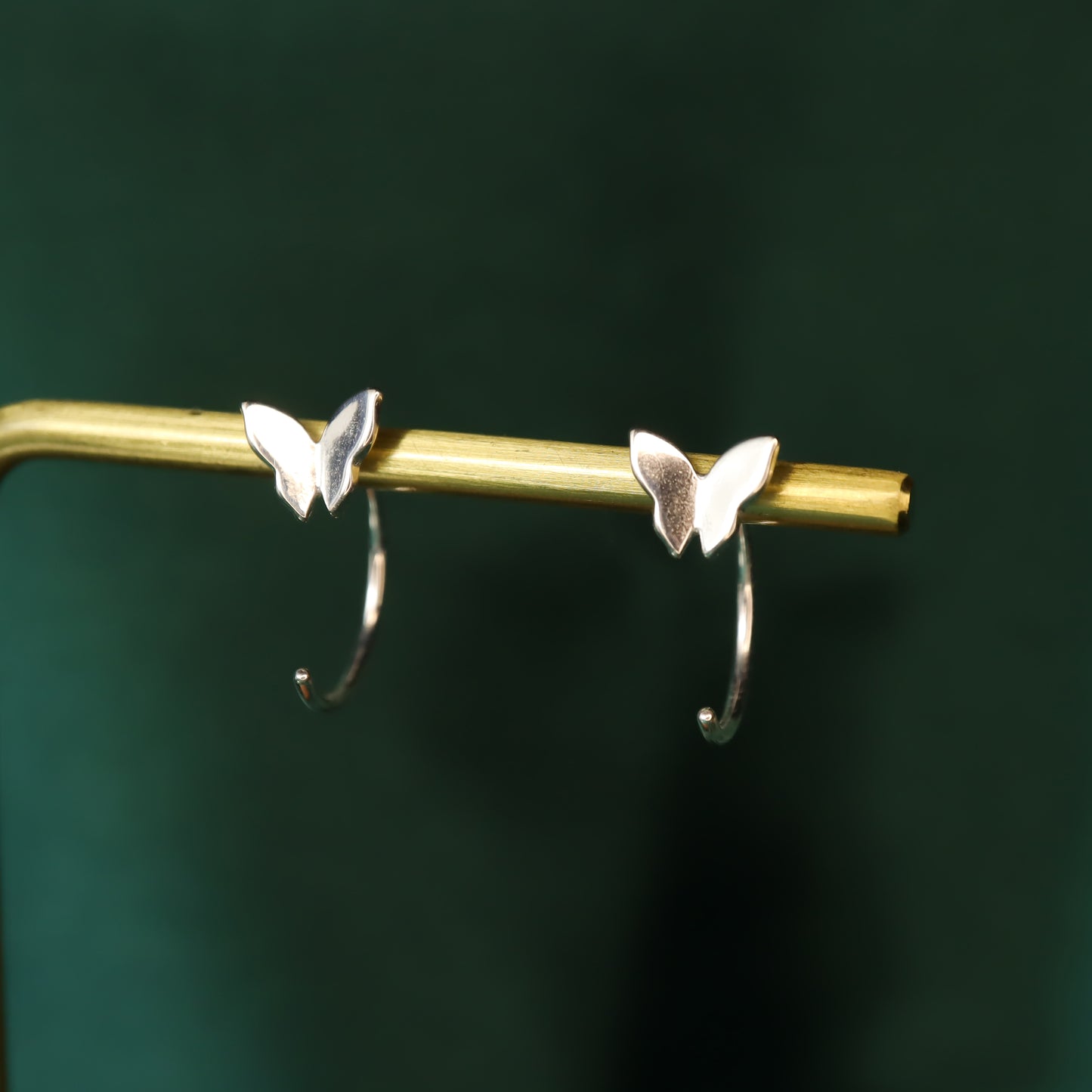 Elegant Butterfly - S925 Sterling Silver Hook Earrings (Color: Silver)