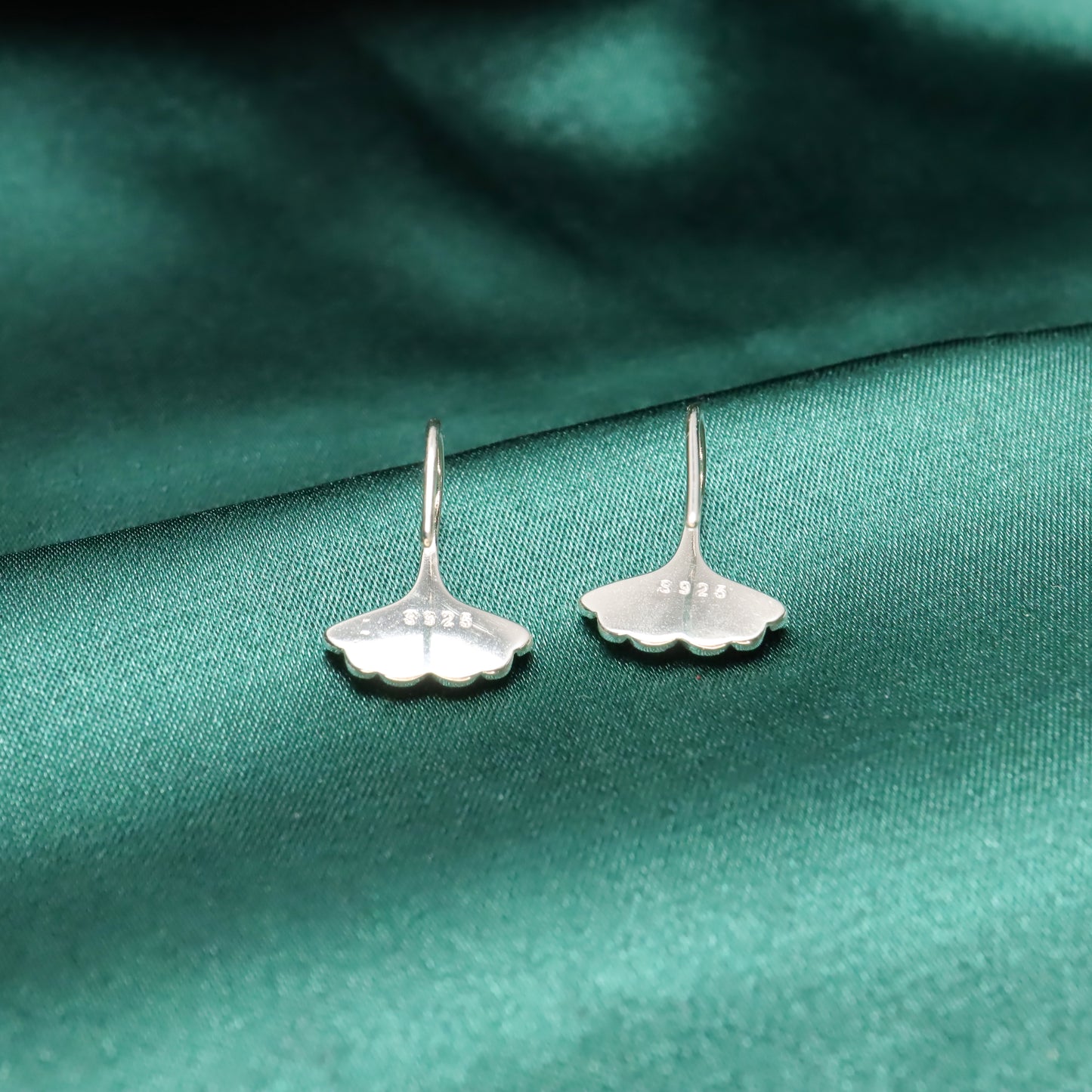 Ginkgo Biloba - S925 Sterling Silver Hook Earrings