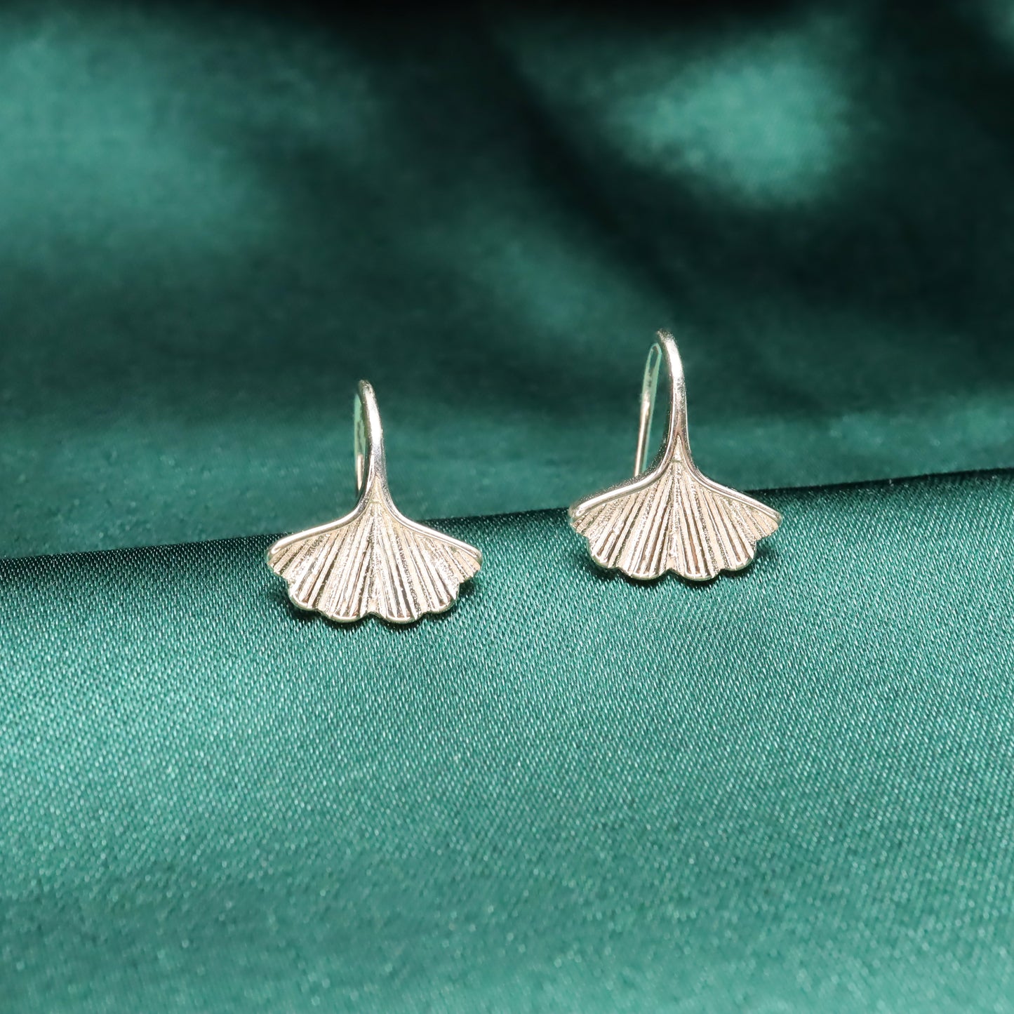 Ginkgo Biloba - S925 Sterling Silver Hook Earrings