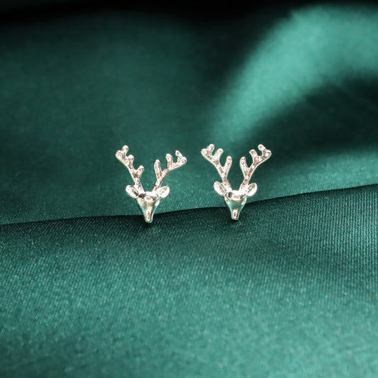 Reindeer - S925 Sterling Silver Stud Earrings