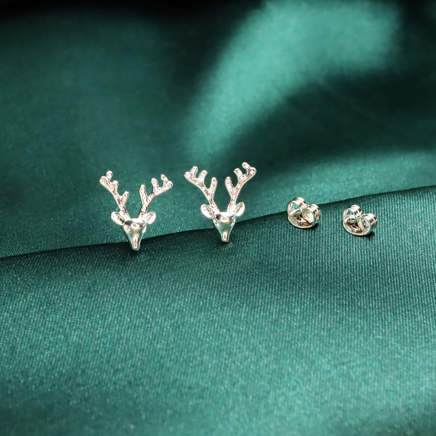 Reindeer - S925 Sterling Silver Stud Earrings