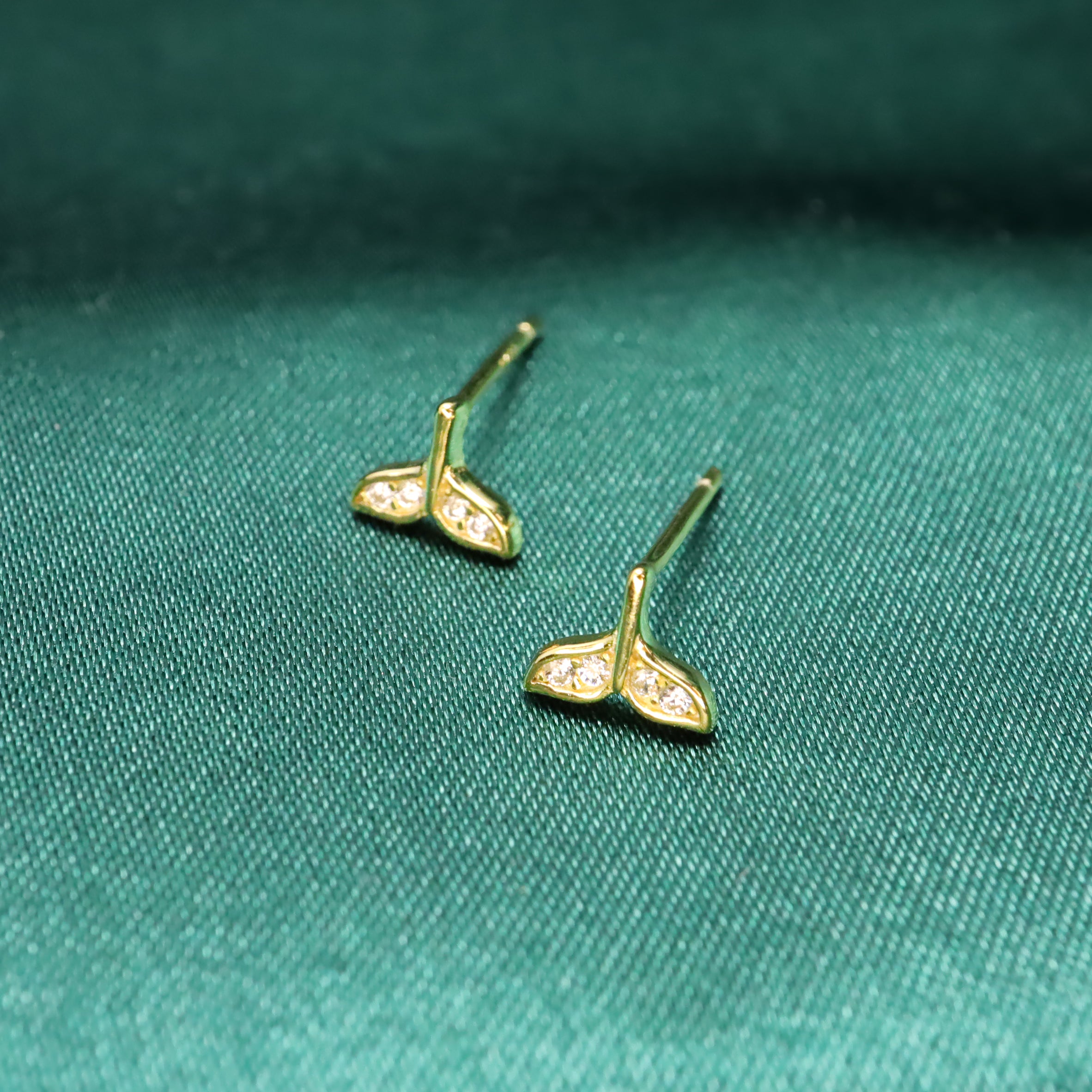 Mermaid tail sales stud earrings