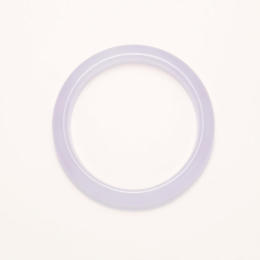 Violet Purple Ice Chalcedony Bangle Bracelet (Pre-Sale) (52 54 56 58 60 In Stock)