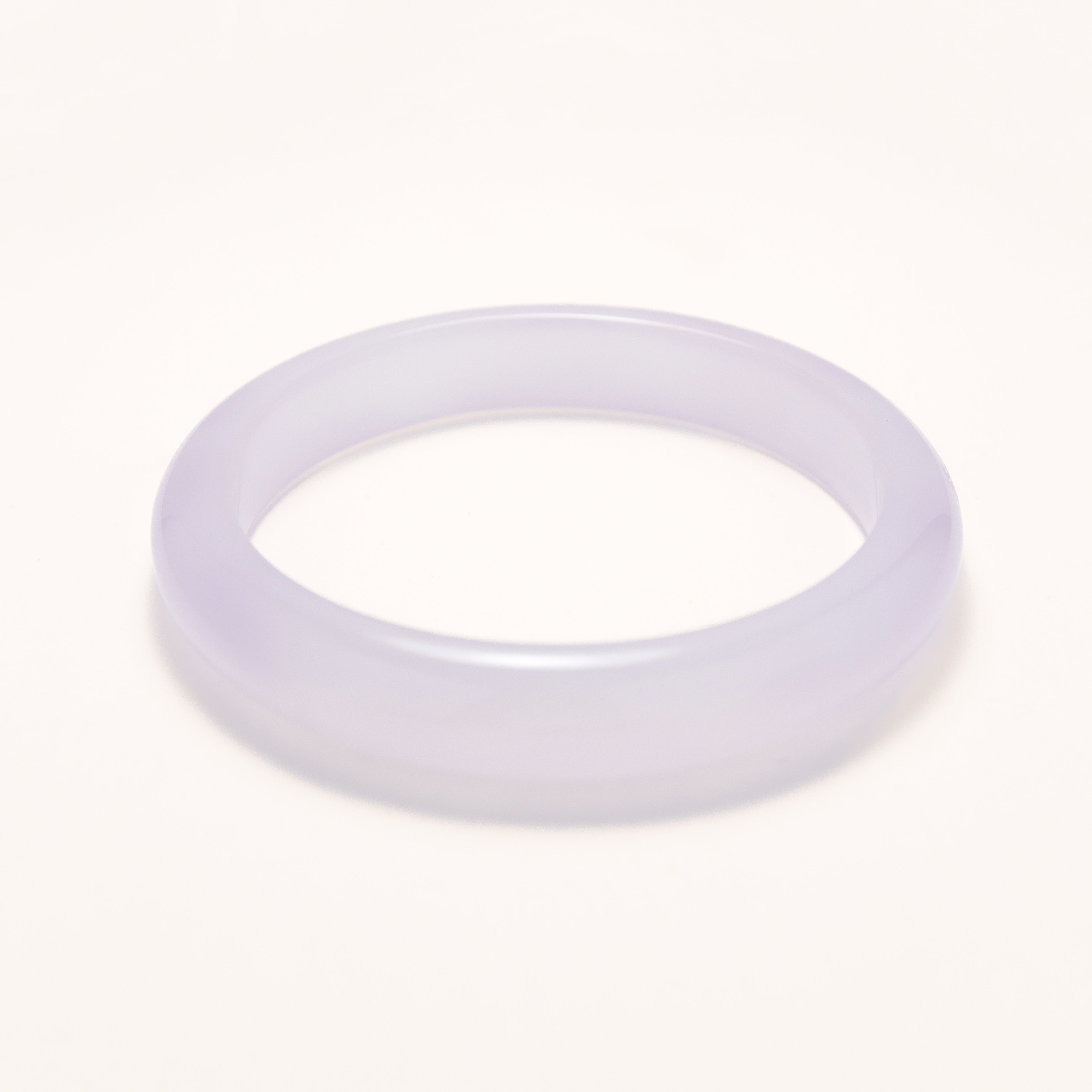 Violet Purple Ice Chalcedony Bangle Bracelet (Pre-Sale) (52 54 56 58 60 In  Stock)