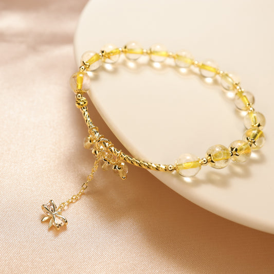 Golden Summer - Rutilated Quartz Crystal Bracelet