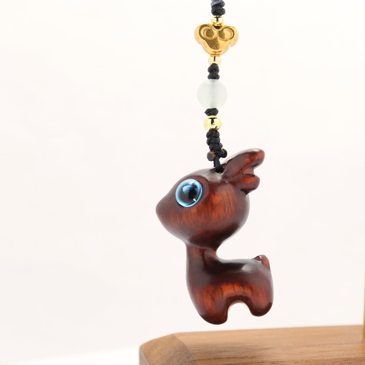 Cutie Deer Red Sandalwood Key Chain Phone Charm