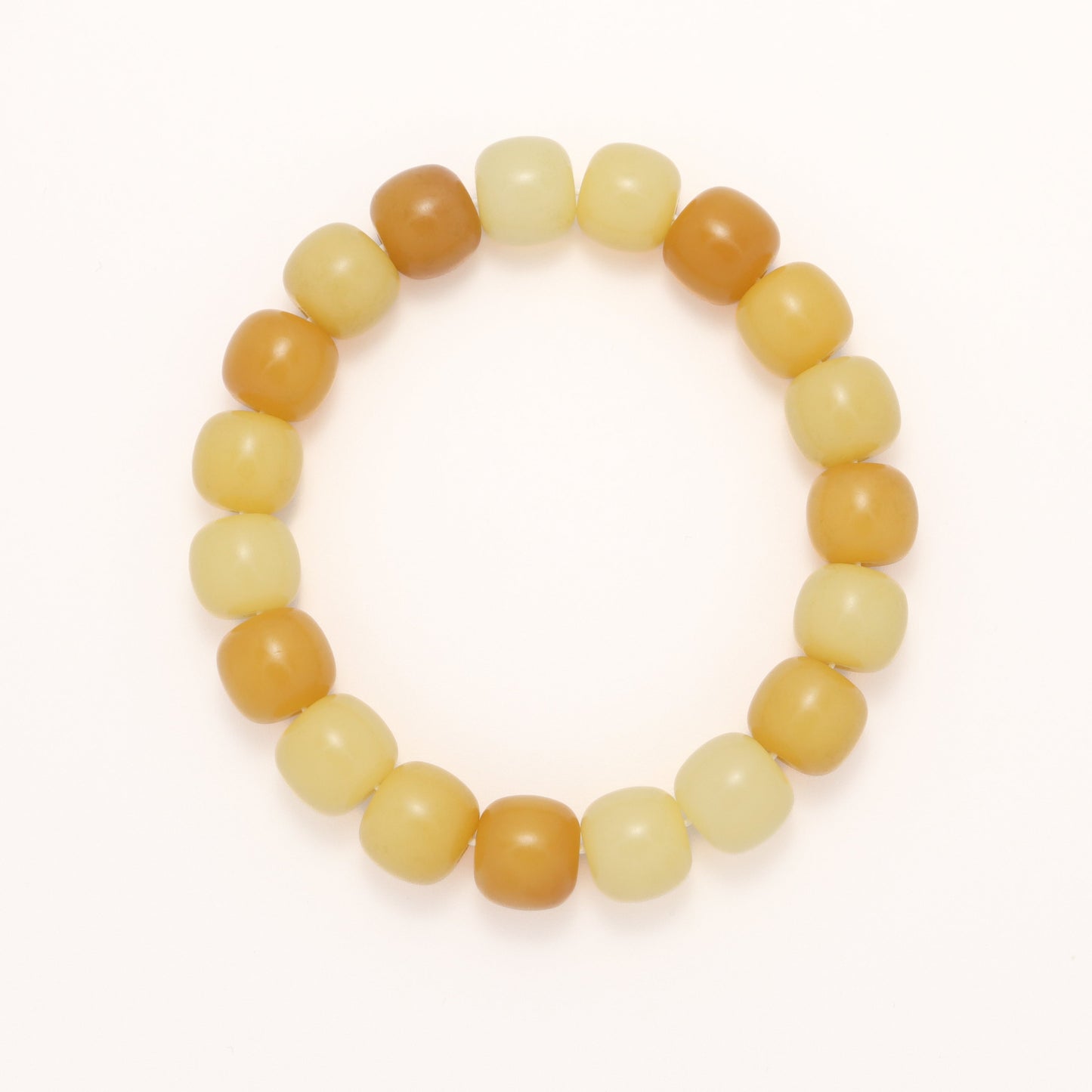 Golden Corn Field - Mix Yellow Weathering Bodhi Root Bracelet