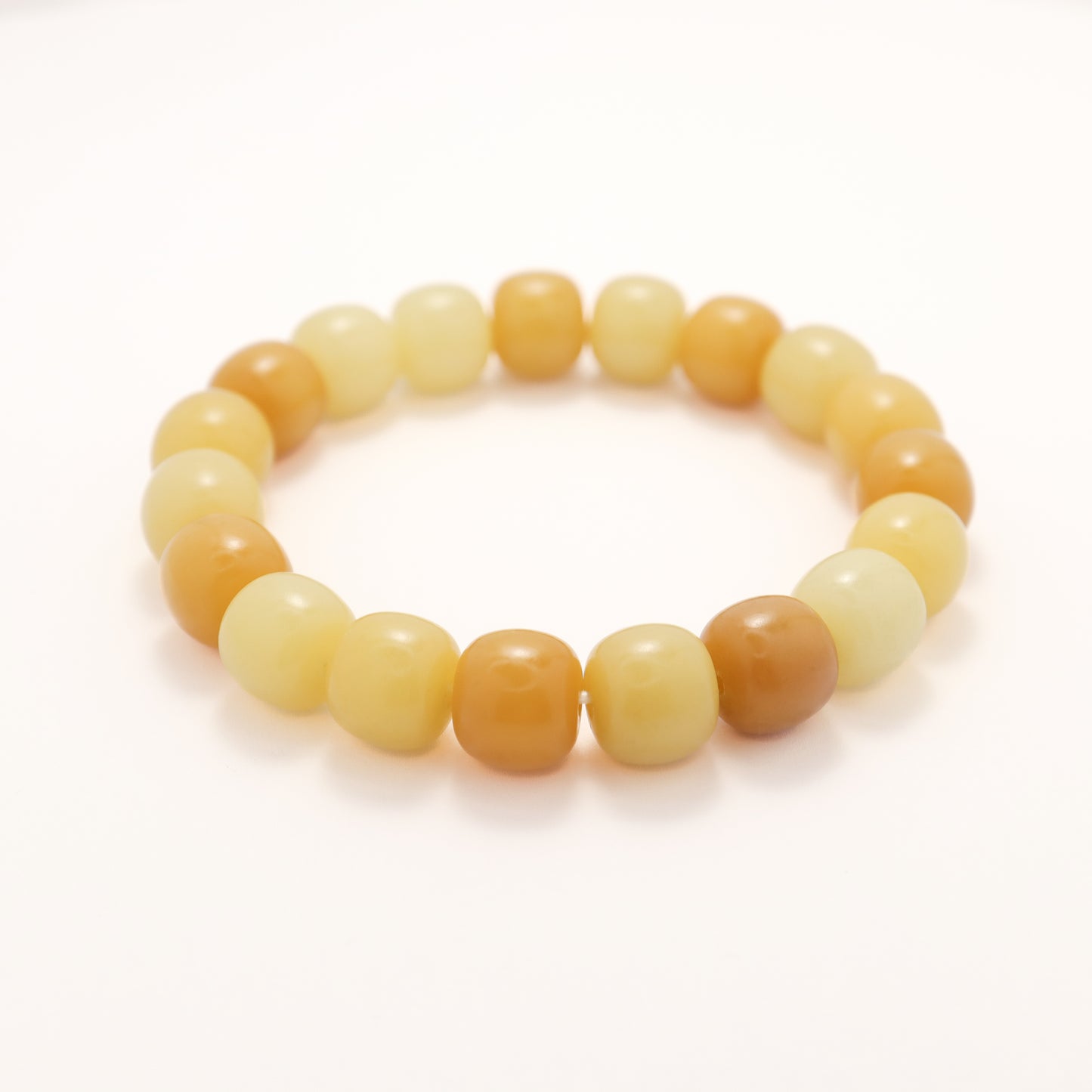 Golden Corn Field - Mix Yellow Weathering Bodhi Root Bracelet