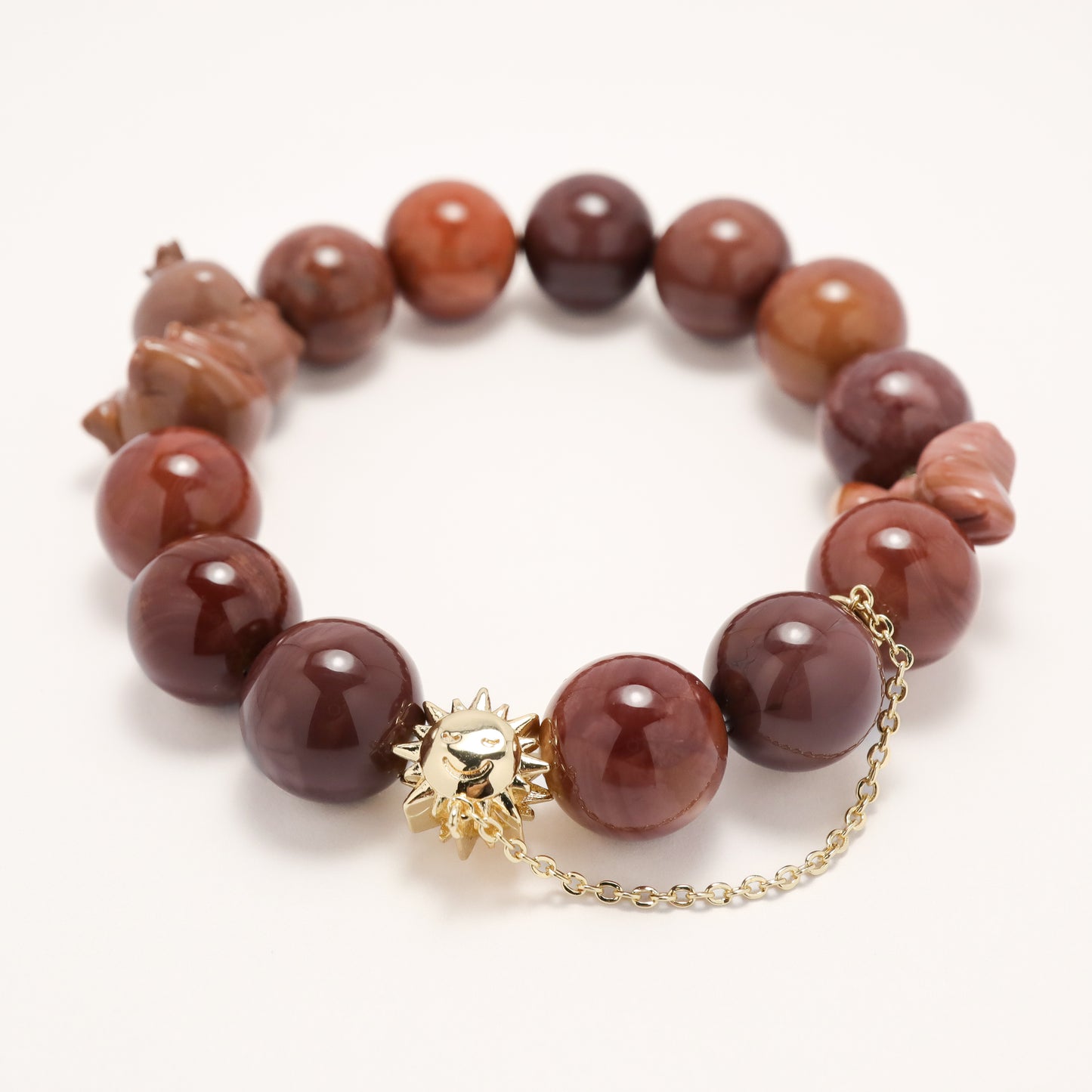 Rhino & Butterfly - Alashan Agate Bracelet