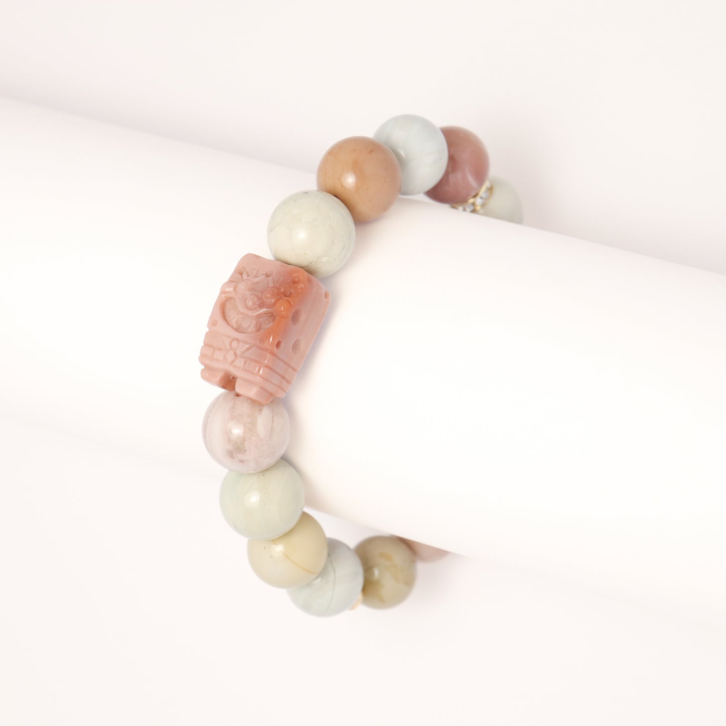 Sponge Bob - Macaroon Alashan Agate Bracelet