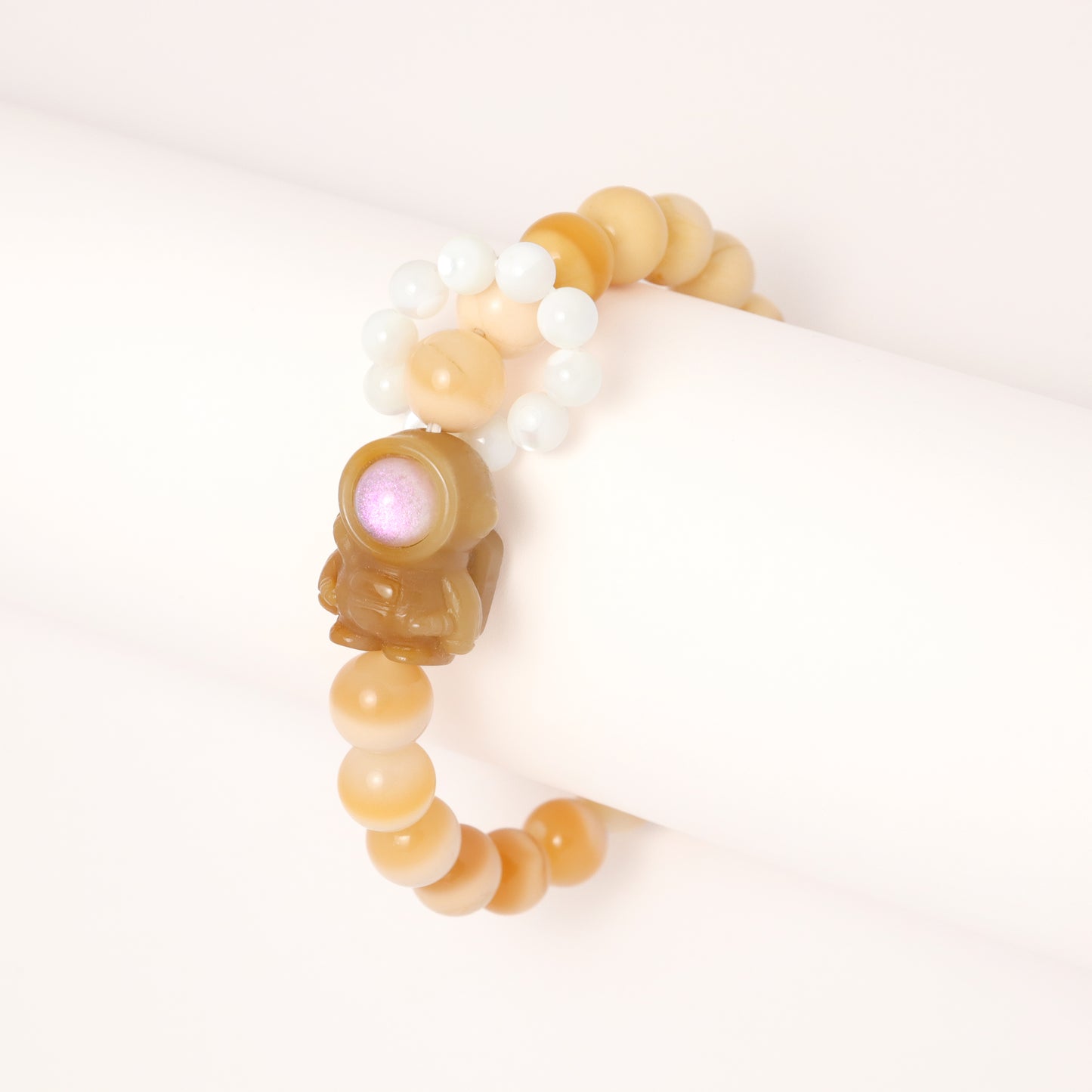 Look Up At The Stars - Premium Yuhua Transparent Alashan Agate Bracelet