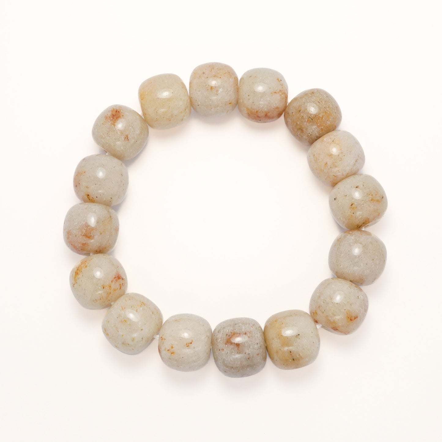 Snow Plum Blossom - White She Tai Cui Jade Bracelet