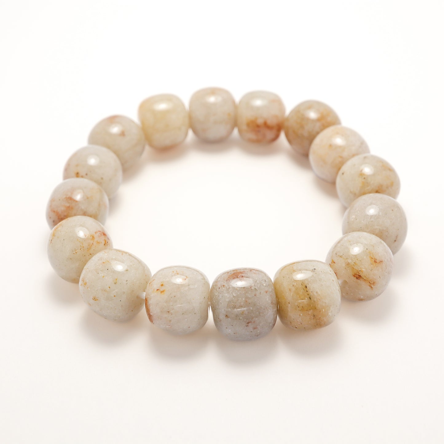 Snow Plum Blossom - White She Tai Cui Jade Bracelet