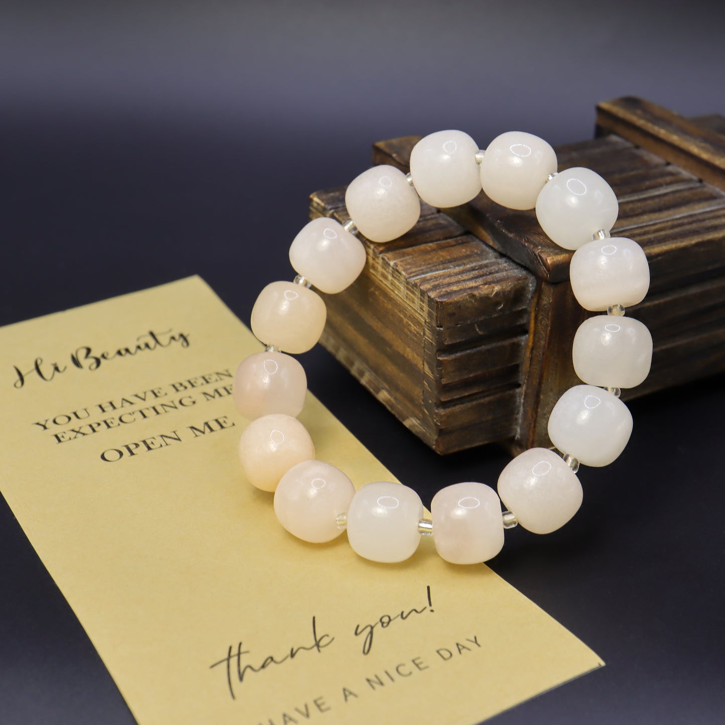 Lychee White - She Tai Cui Jade Bracelet