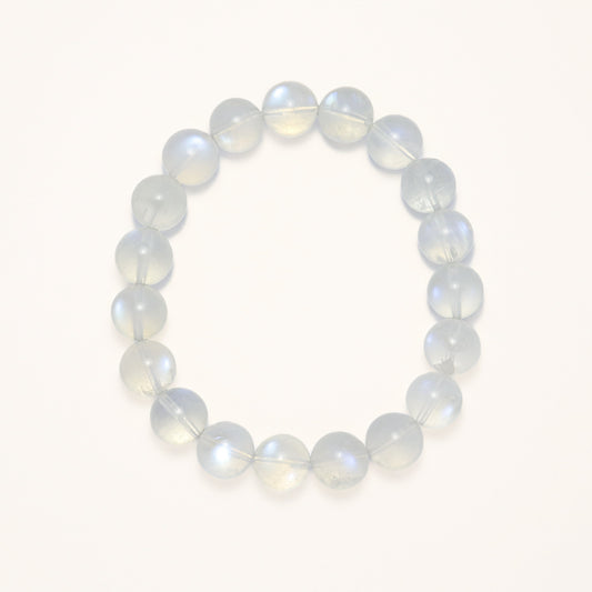 Genuine Natural Blue Shine Moonstone Bracelet (9mm-10.5mm)