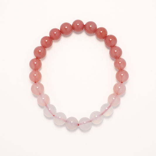 Enhance love - Gradient Crimson Agate Bracelet