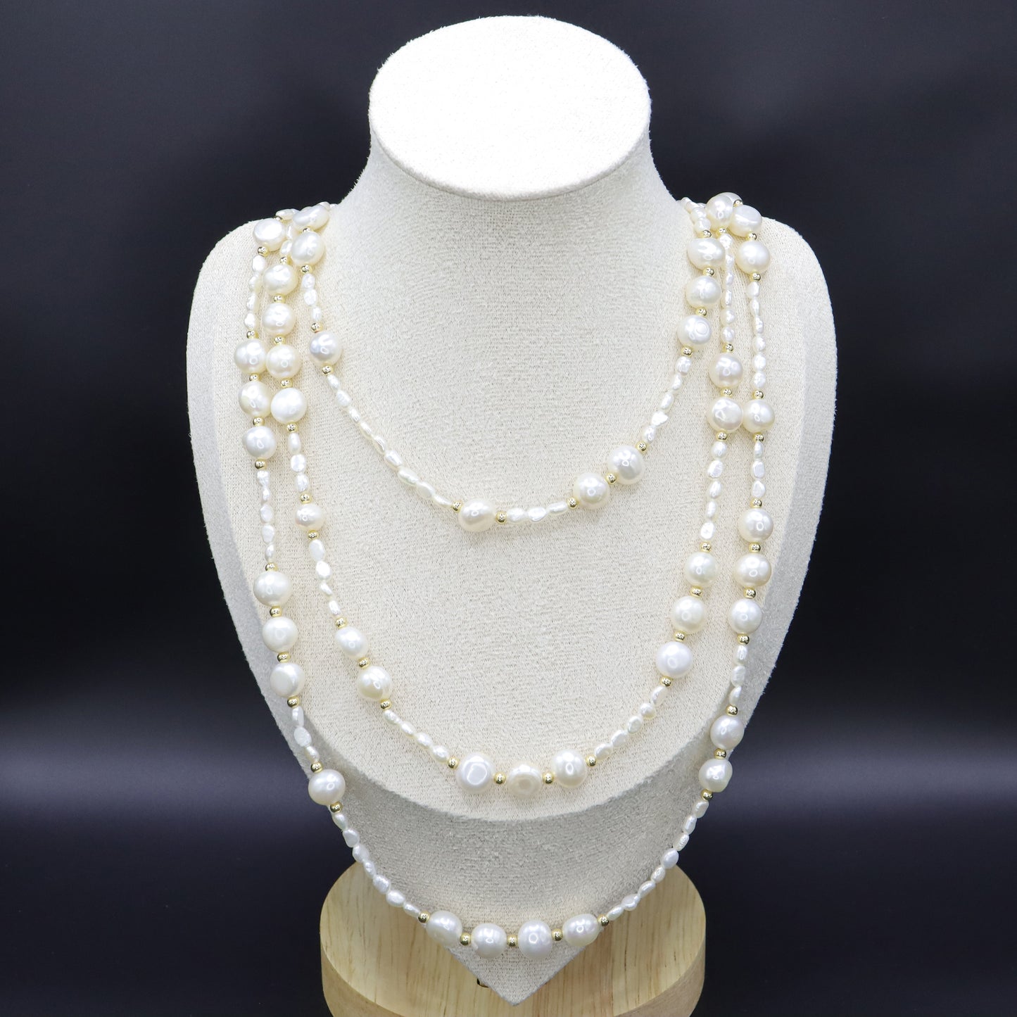 Stacy Dream - Baroque Fresh Water Pearl Necklace with OT Buckle