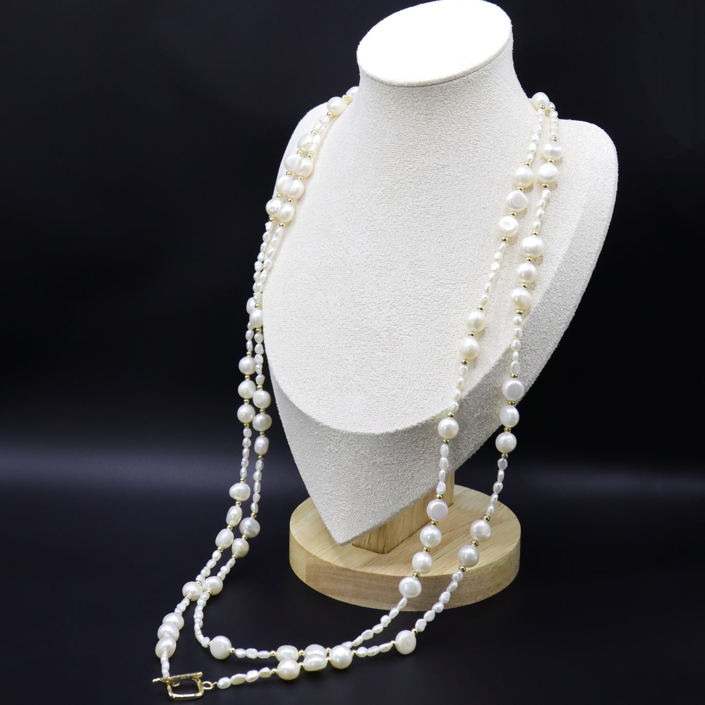 Stacy Dream - Baroque Fresh Water Pearl Necklace with OT Buckle