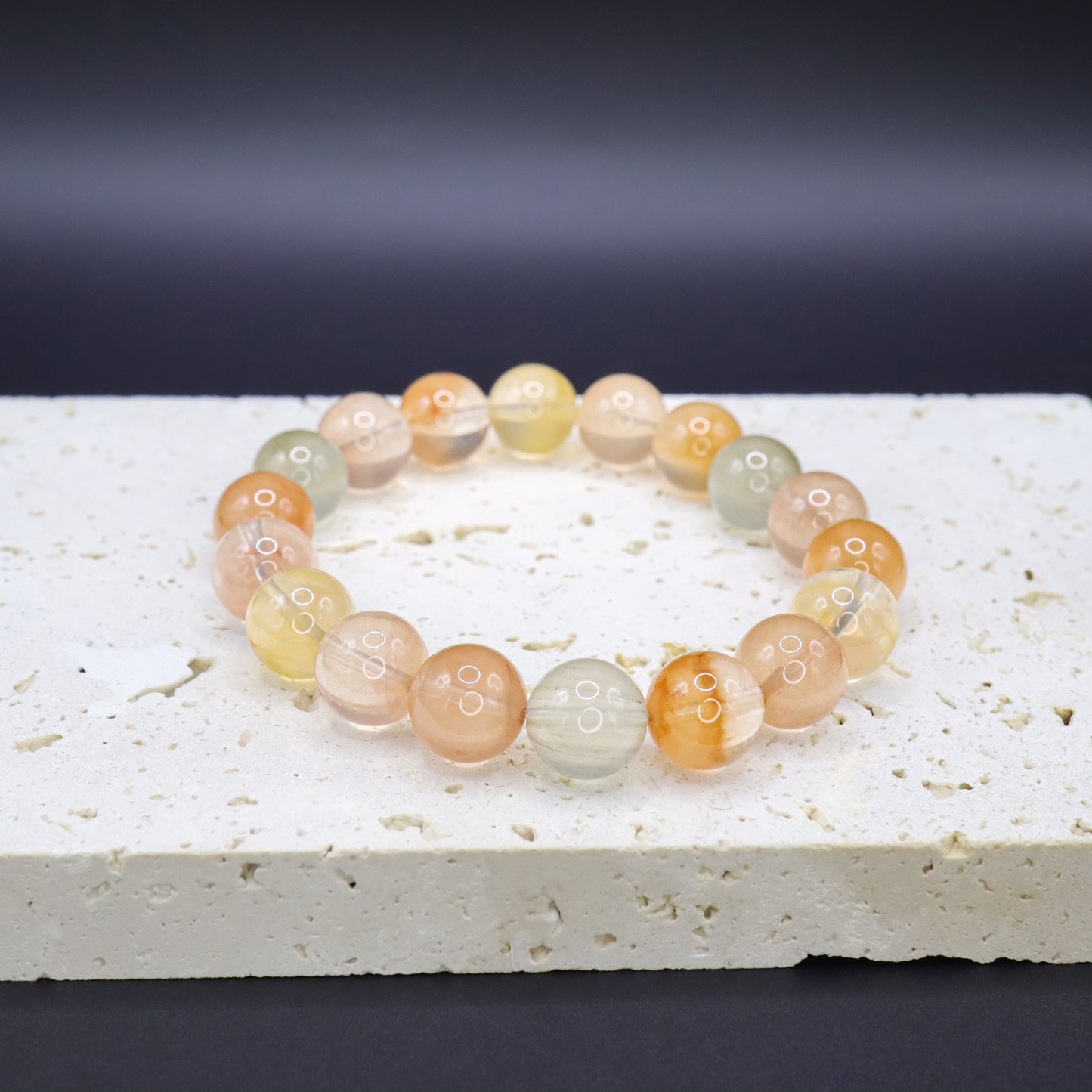 Color Rabbit Fur - Rutilated Quartz Crystal Bracelet