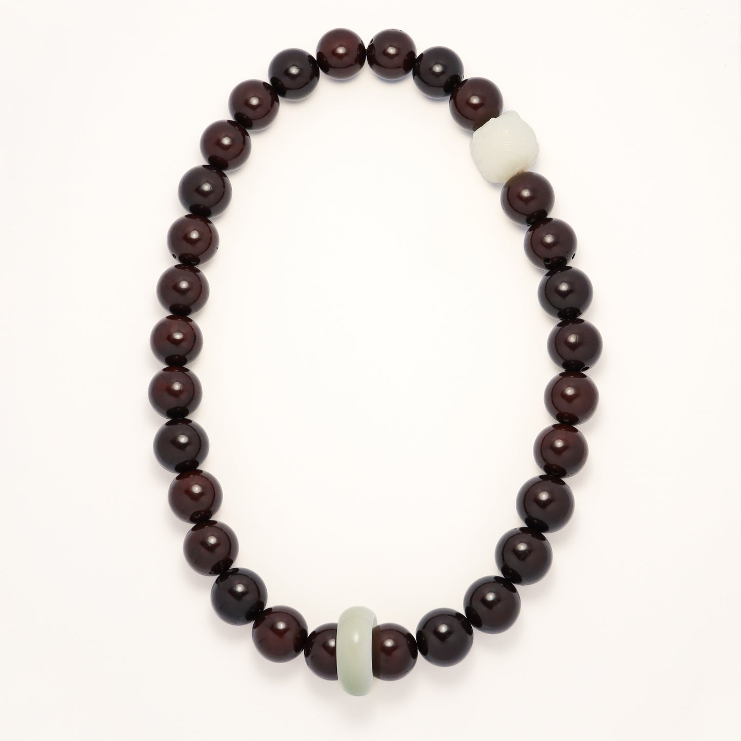 Fortune Luck - Awakening Lion Dark Brown Syagrus Romanzoffiana Worry Beads Bracelet
