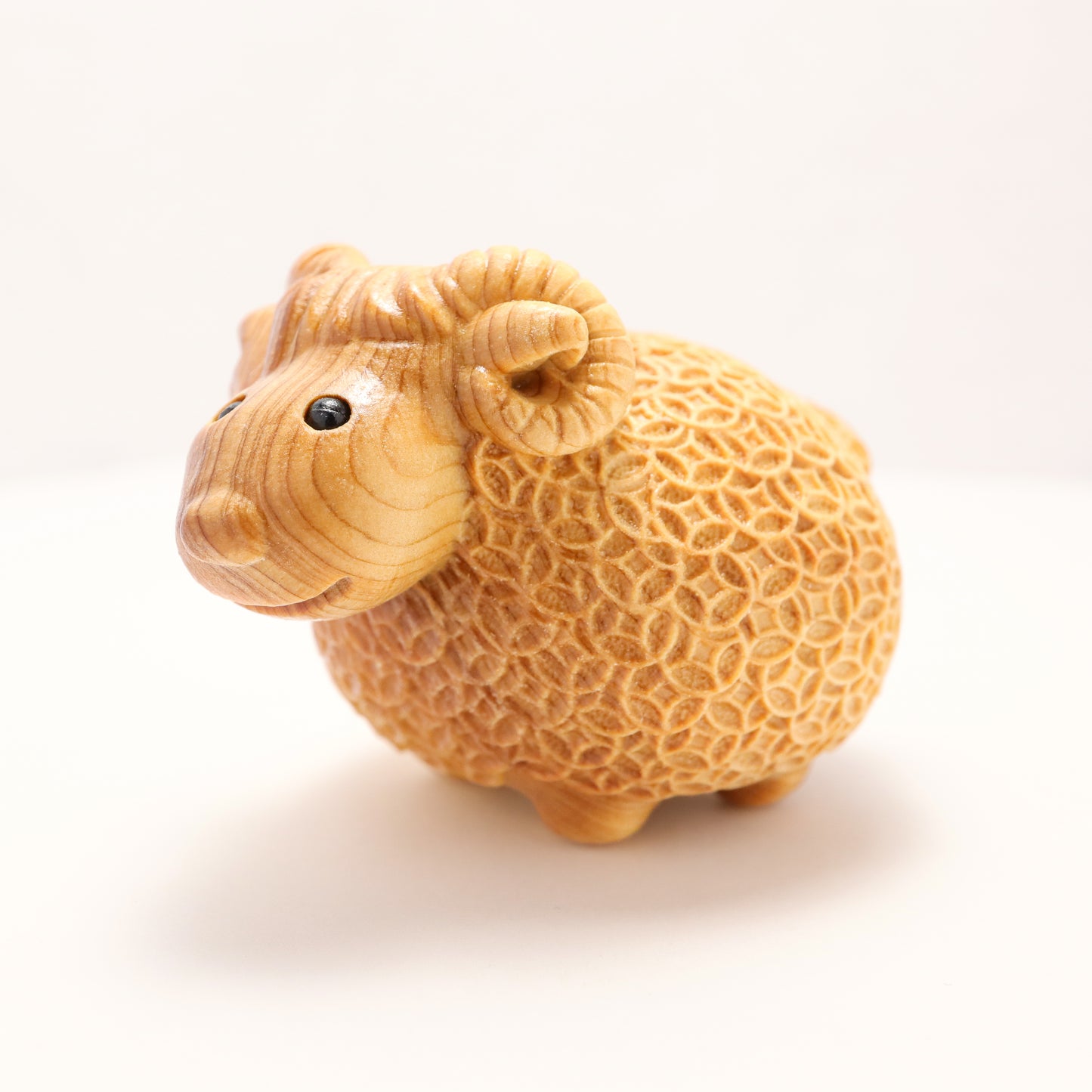 Fortune Sheep - Thuja Wood Sculpture Ornament