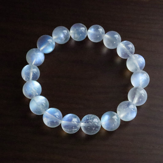 High Grade Natural Blue Shine Moonstone Bracelet (11mm)