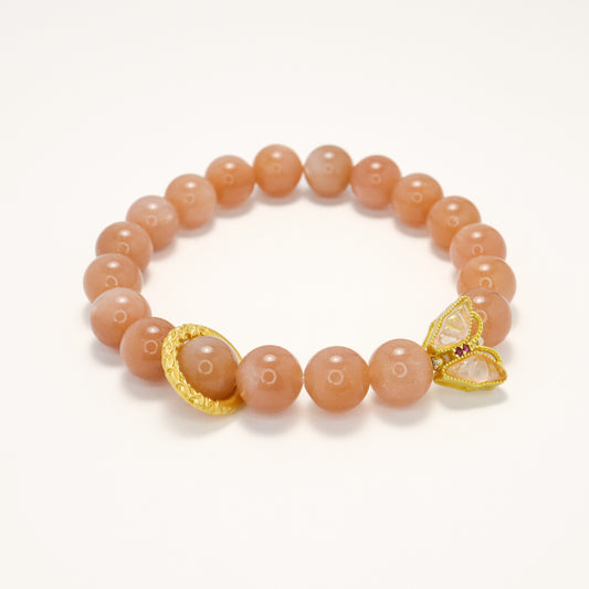 Lycaena - Orange Moonstone Bracelet