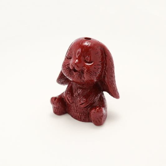 Little Cute Rabbit - Cinnabar Sculpture Ornament