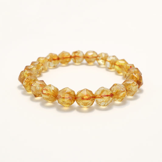 Lucky Secret - Citrine Diamond Cut Bracelet