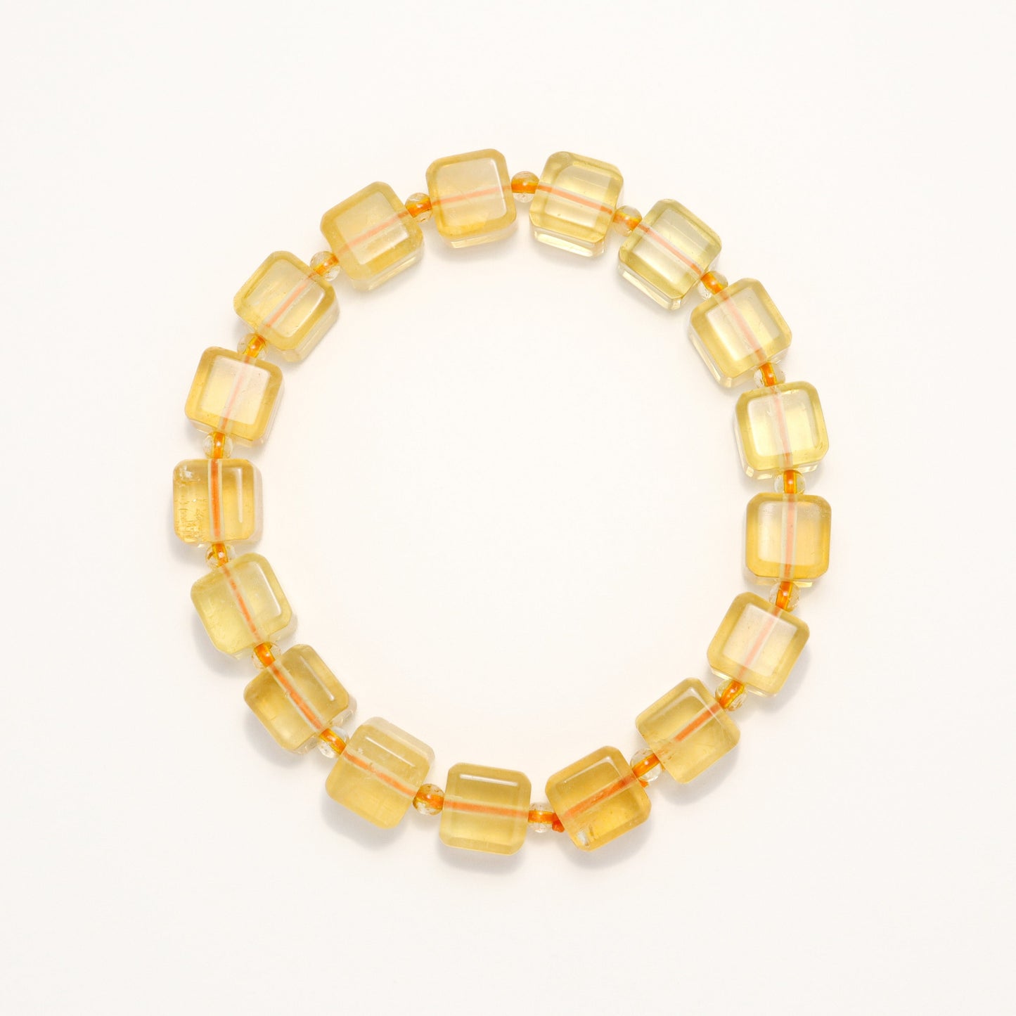 Golden Wealth - High Grade Citrine Cube Bracelet