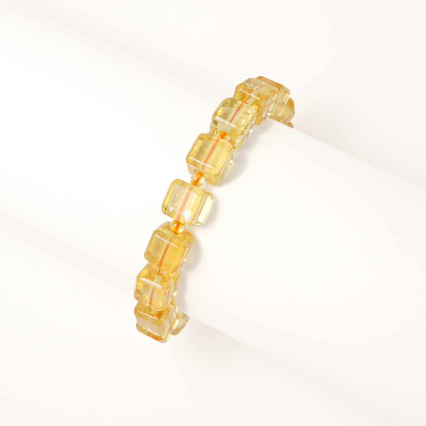 Golden Wealth - High Grade Citrine Cube Bracelet