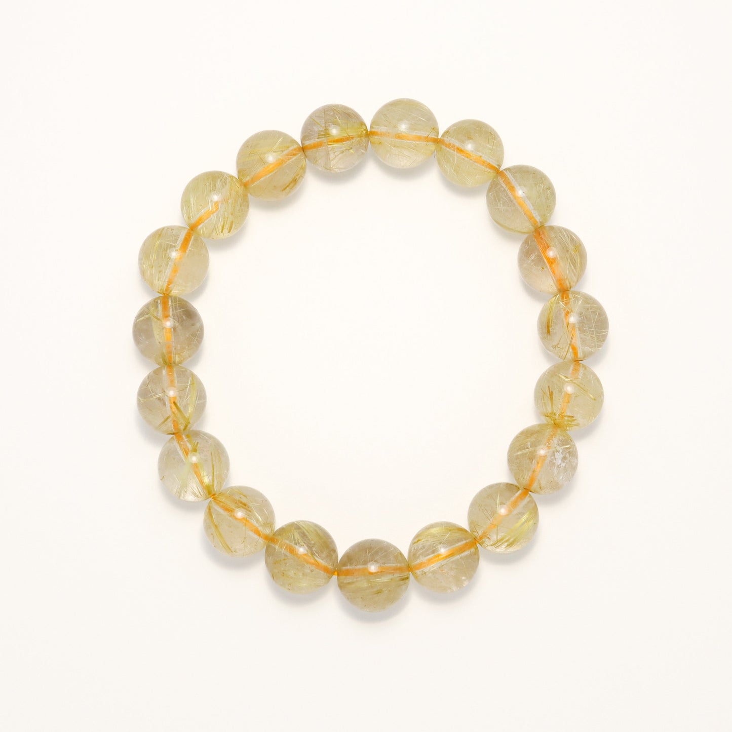 Blonde Beauty - Golden Rutilated Quartz Titanium Crystal Bracelet (10-10.5mm)