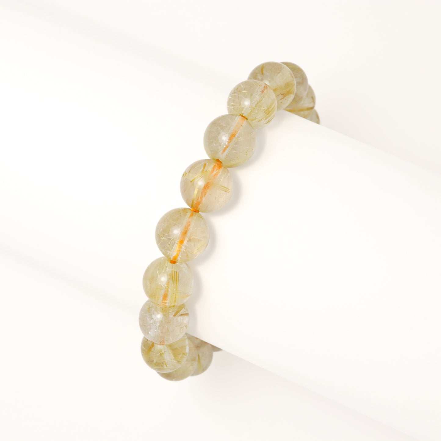 Blonde Beauty - Golden Rutilated Quartz Titanium Crystal Bracelet (10-10.5mm)