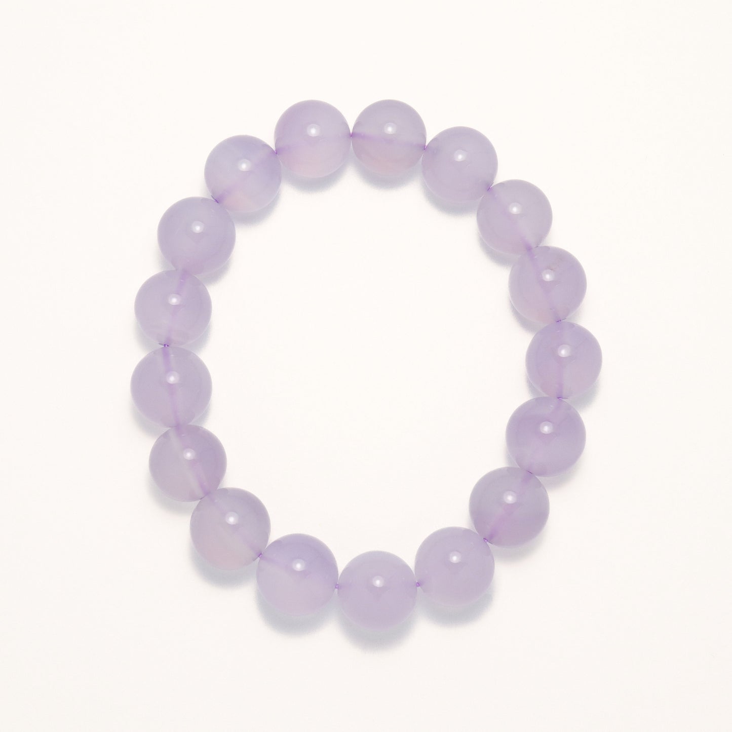 Violet Purple Ice Chalcedony Beads Bracelet