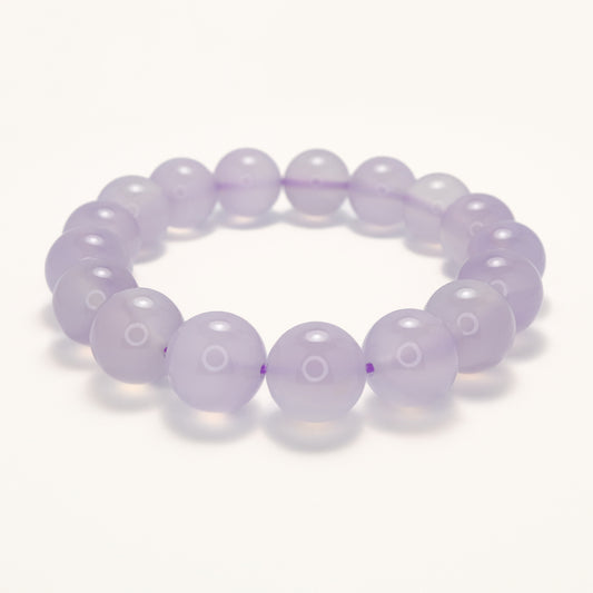 Violet Purple Ice Chalcedony Beads Bracelet