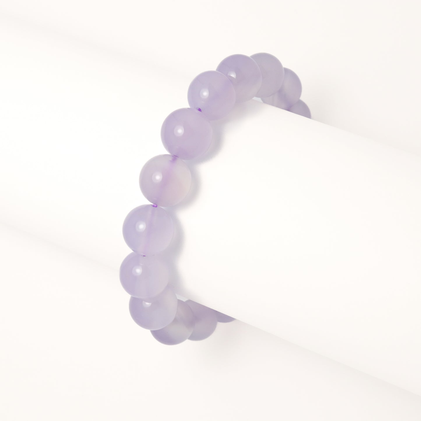 Violet Purple Ice Chalcedony Beads Bracelet