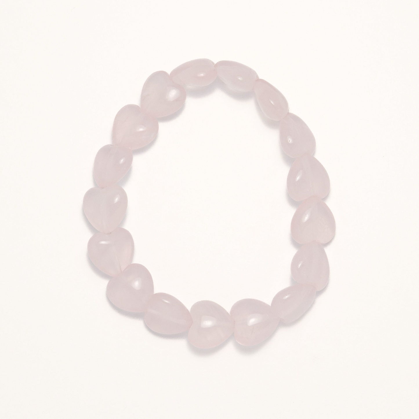 Love Contract - Heart Shape Rose Quartz Bracelet