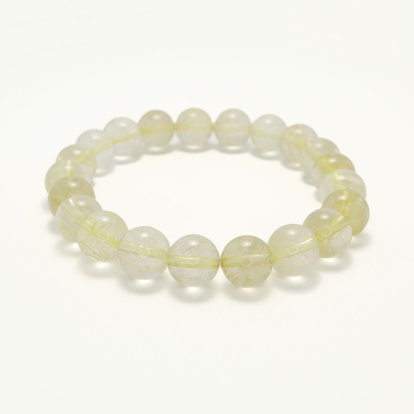 Venus Gold - Golden Rutilated Quartz Crystal Bracelet (9mm)