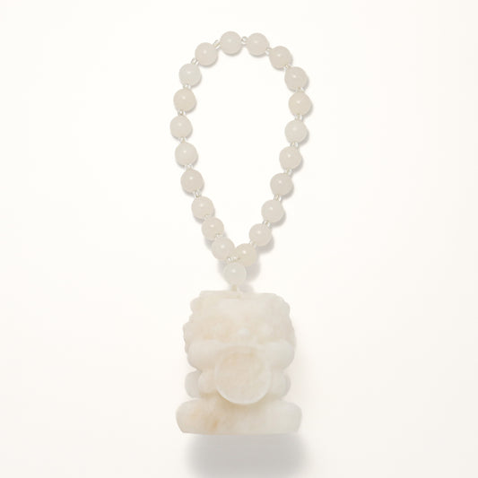Gold Eater - Fortune Monster Ice White She Tai Cui Jade  Raw Stone Hand Pieces / Sculpture Ornament
