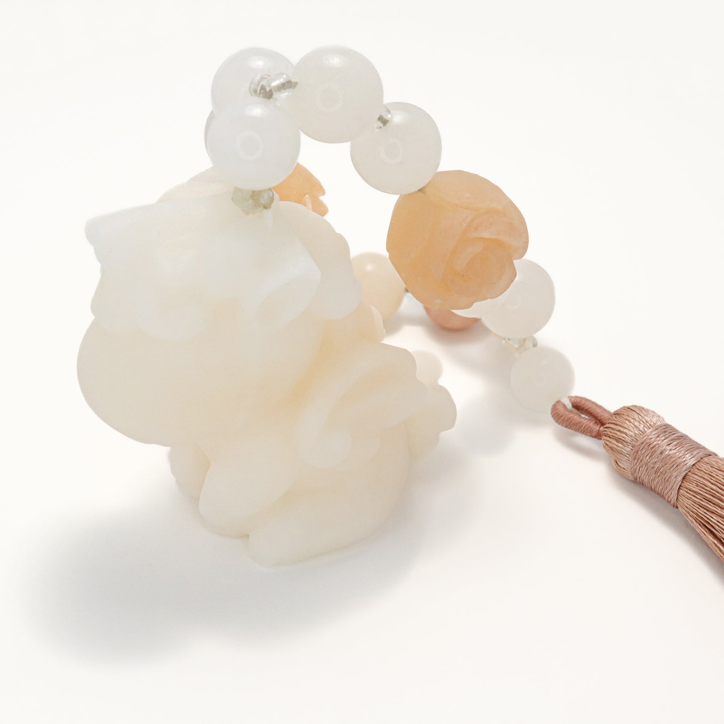 Unicorn - Ice White She Tai Cui Jade Raw Stone Hand Pieces / Sculpture Ornament