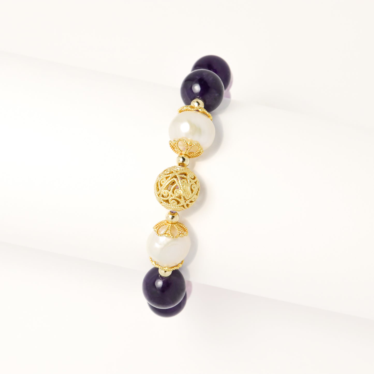 Love Is Blind - Lavender Amethyst & Amethyst & Pearl Bracelet