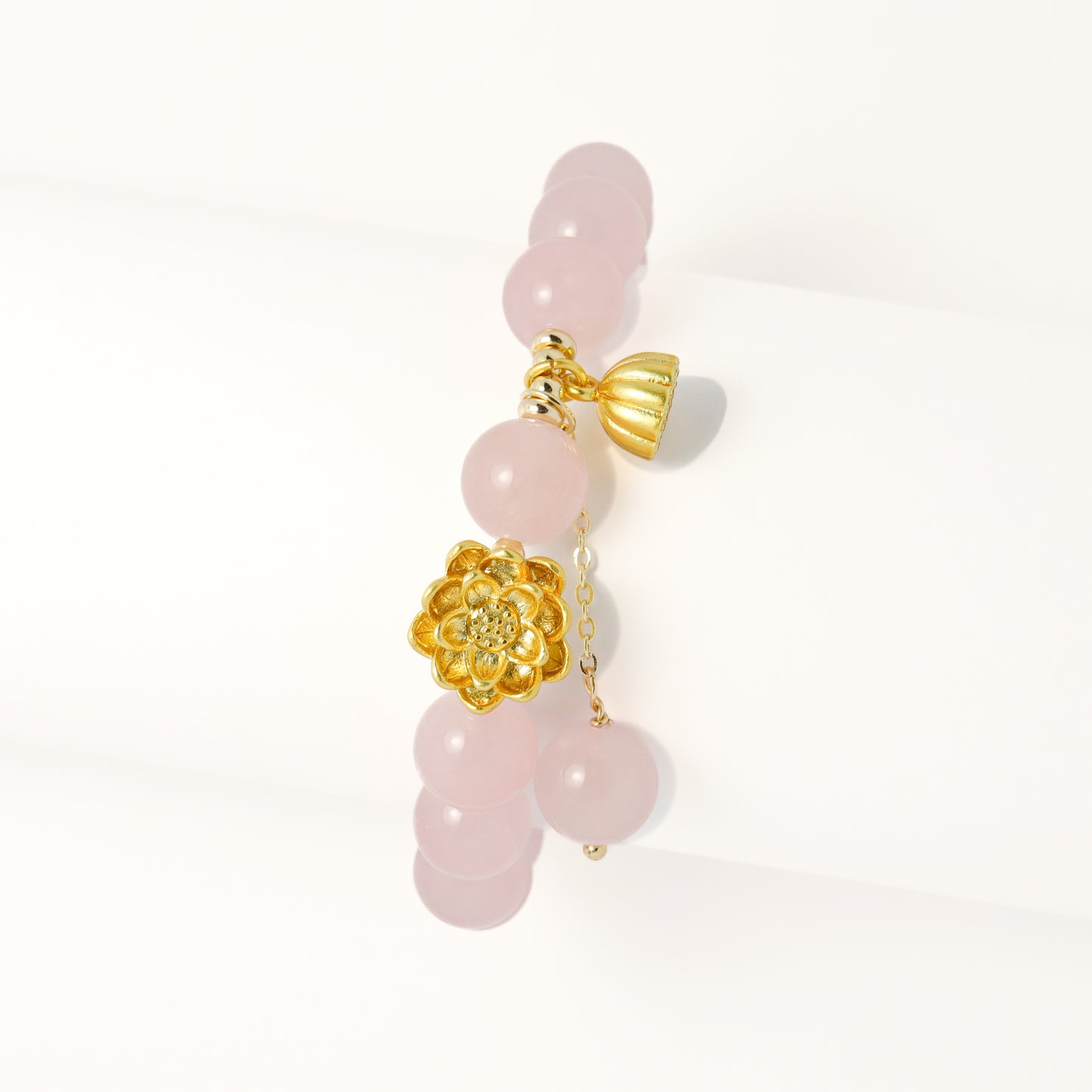Astraea Goddess II - Lotus Rose Quartz Bracelet