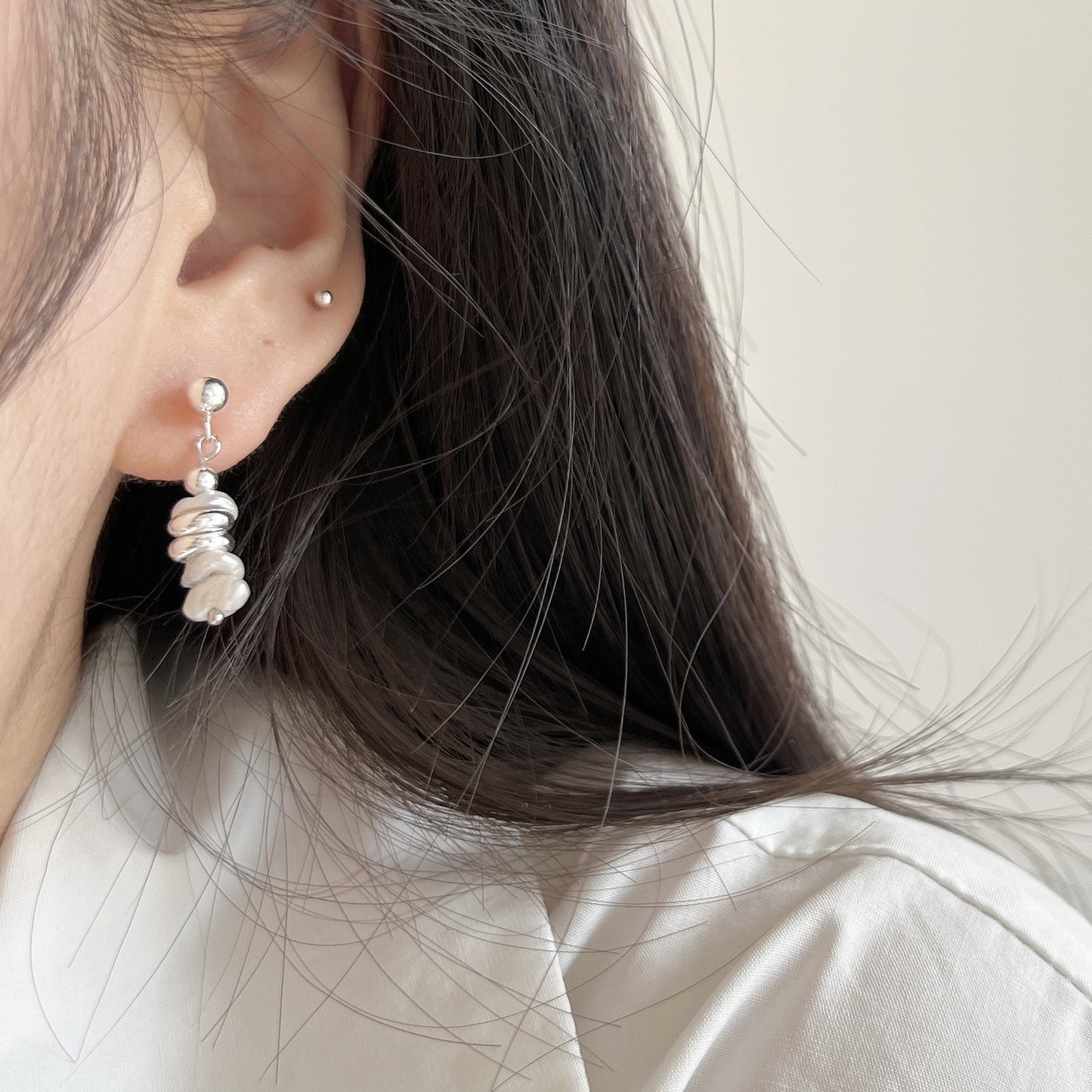 Julia Wish Stone - S925 Sterling Silver & Pearl Drop Earrings