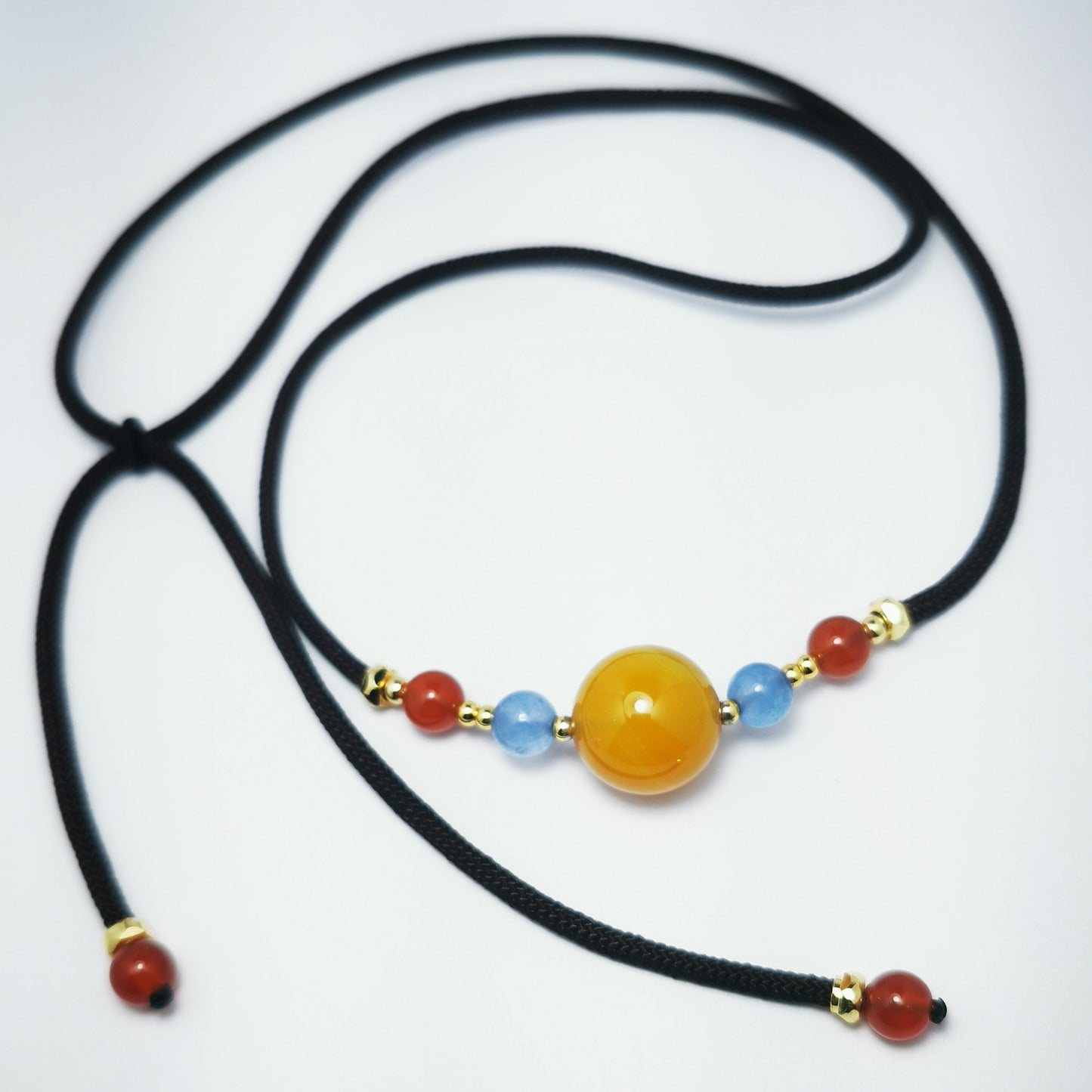 Oriental Myth - Yellow Agate & Carnelian Necklace